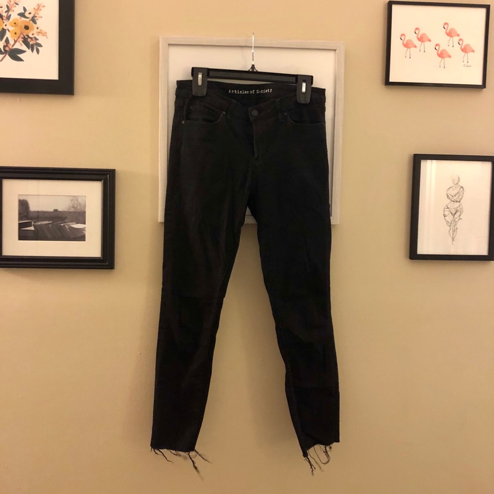 Articles of society black ankle jean